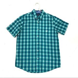 Chaps | Turquoise Short Sleeved Button Down Medium
